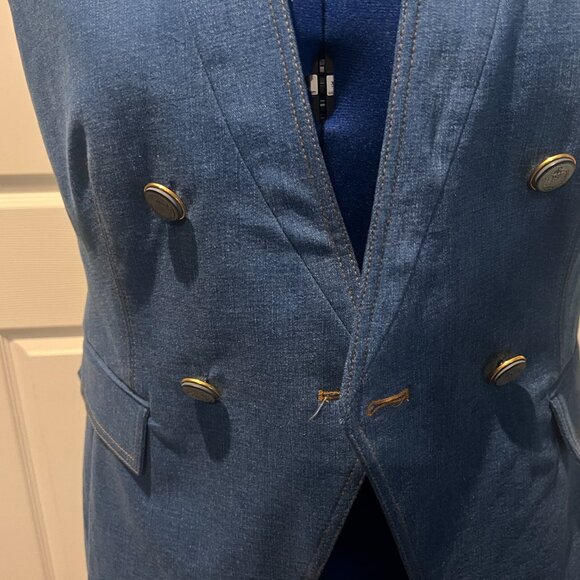 NWT Veronica Beard Amika Vest (Cosmo Blue) Size 10 US (Matching Pants in Closet) - Picture 4 of 11